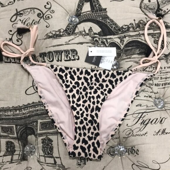 Topshop Leopard Side Tie Bikini Bottoms - Picture 4 of 10